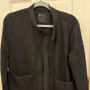 Figs black scrub jacket